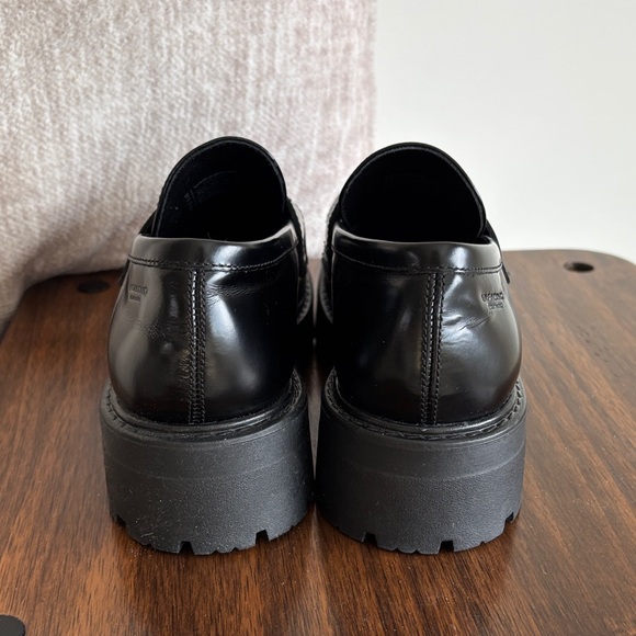 SOLD-Vagabond Black Leather Loafers - Picture 6 of 8